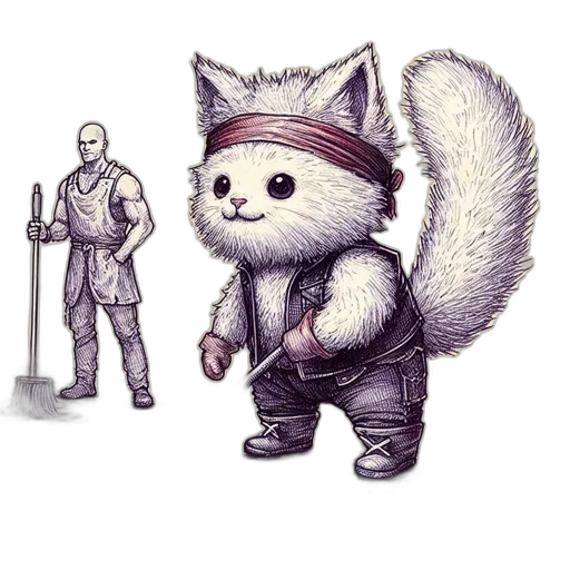 staff, sword, weapon, animal transparent PNG cut-out