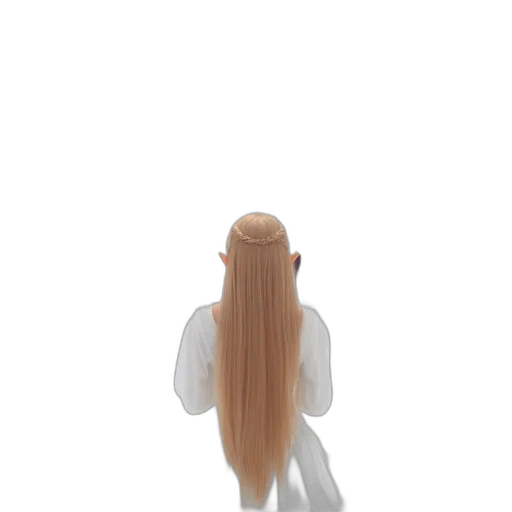 hair, dress, staff, robot transparent PNG cut-out