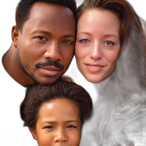 face, hair, photorealistic, oil painting transparent PNG cut-out