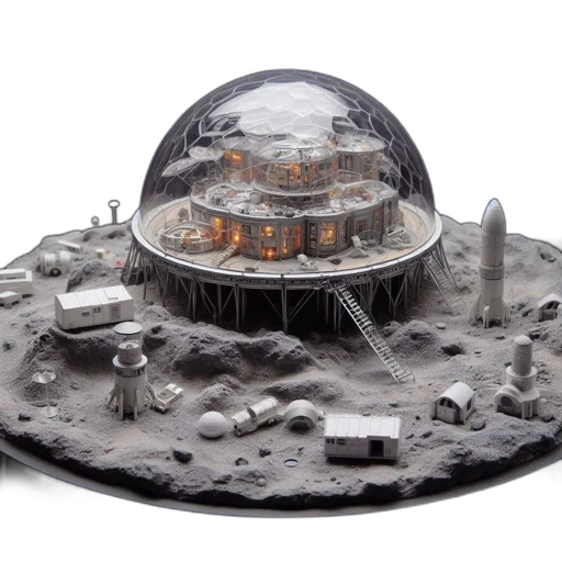 concept art, 3d render, outer space, detailed transparent PNG cut-out