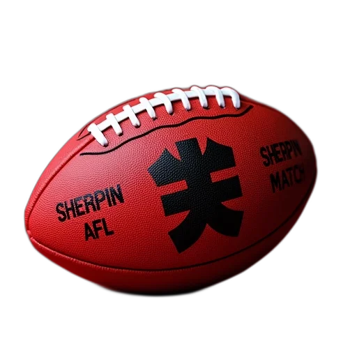 red, afl, football, black transparent PNG cut-out