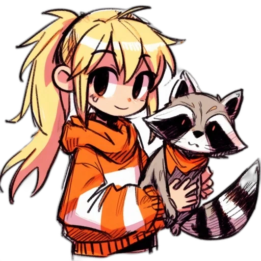 animal, staff, pixel art, anime transparent PNG cut-out