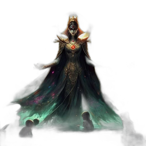 crown, dress, concept art, fantasy art transparent PNG cut-out