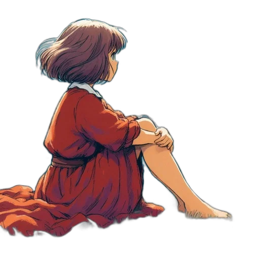 dress, flower, jacket, hair transparent PNG cut-out