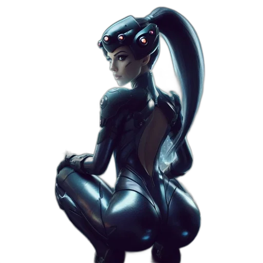 dress, robot, concept art, comic book art transparent PNG cut-out