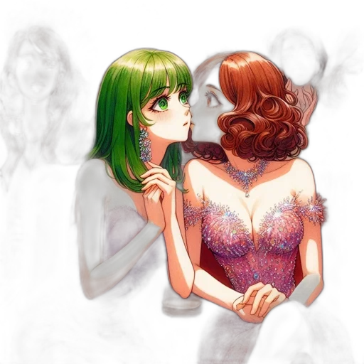 watercolor, concept art, pixel art, anime transparent PNG cut-out