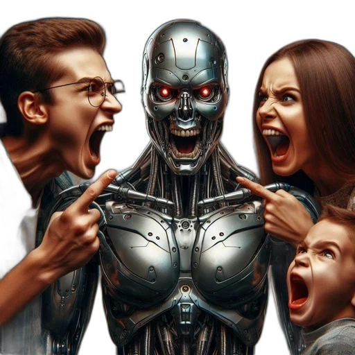 robot, comic book art, concept art, photorealistic transparent PNG cut-out
