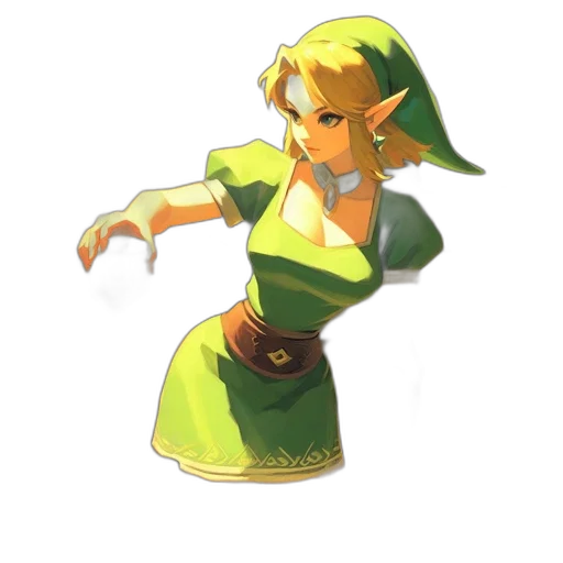 dress, staff, crown, weapon transparent PNG cut-out