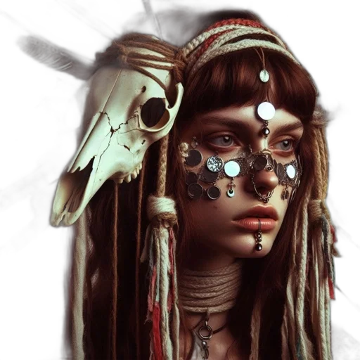 mask, jewelry, face, staff transparent PNG cut-out