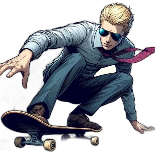 concept art, cartoon, comic book art, photorealistic transparent PNG cut-out