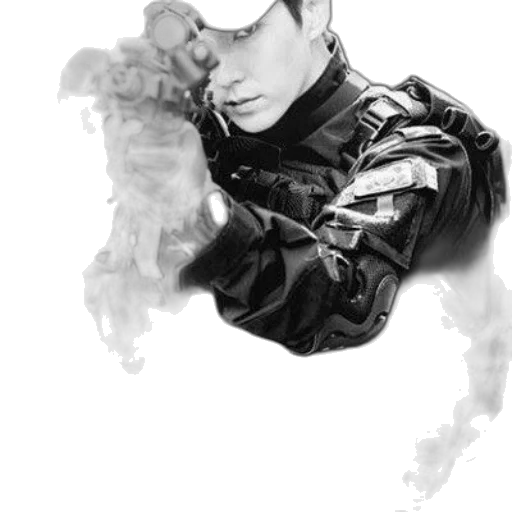 weapon, jacket, dragon, photorealistic transparent PNG cut-out
