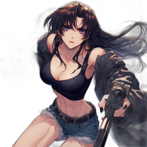 dress, weapon, anime, fantasy art transparent PNG cut-out