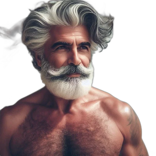 hair, face, animal, photorealistic transparent PNG cut-out