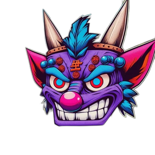 mask, crown, face, creature transparent PNG cut-out