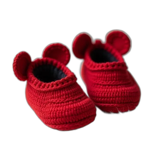 shoes, hat, red, handmade transparent PNG cut-out