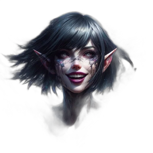 face, mask, creature, staff transparent PNG cut-out