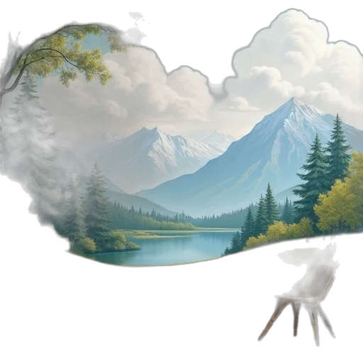 dragon, creature, tree, umbrella transparent PNG cut-out