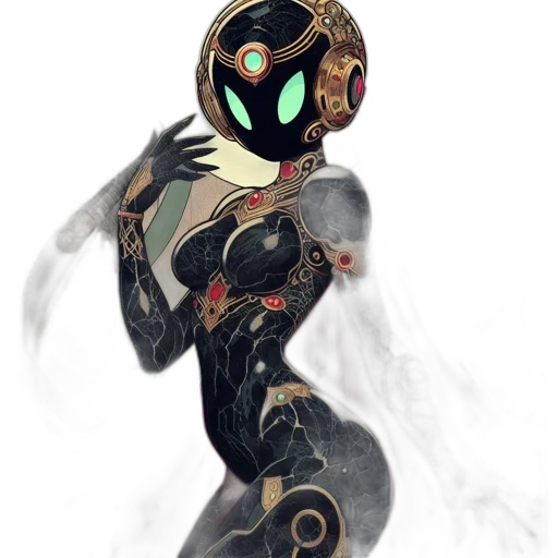 mask, robot, creature, dress transparent PNG cut-out