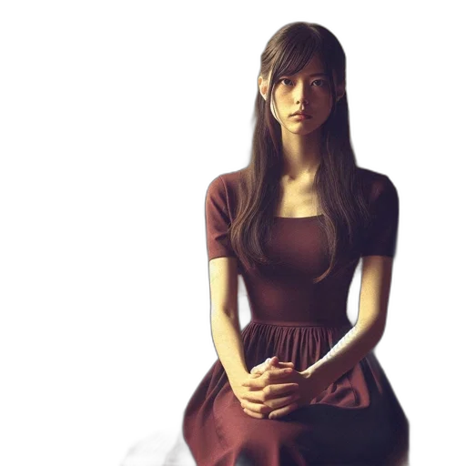 dress, face, concept art, photorealistic transparent PNG cut-out