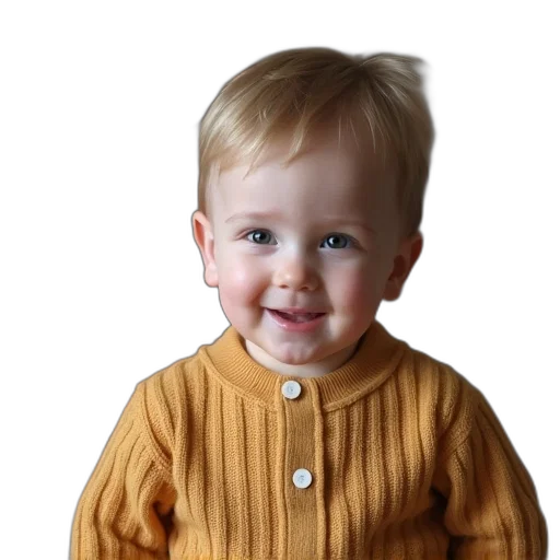 jacket, face, photorealistic, baby transparent PNG cut-out