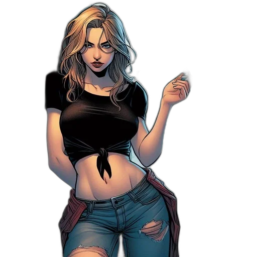 comic book art, concept art, cartoon, fantasy art transparent PNG cut-out