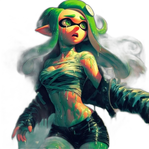 dress, weapon, mask, concept art transparent PNG cut-out
