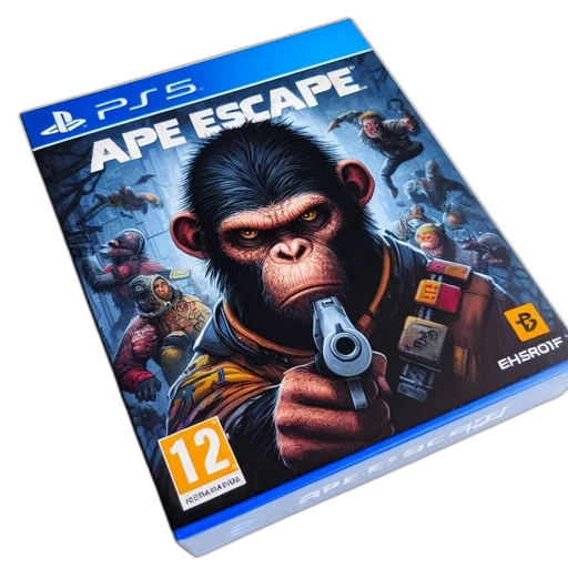concept art, ape, escape, ps5 transparent PNG cut-out