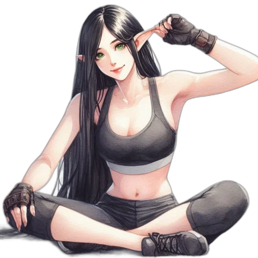 fantasy art, anime, concept art, pixel art transparent PNG cut-out