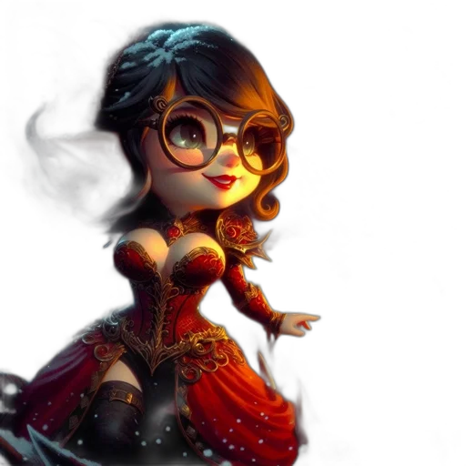 dress, fantasy art, concept art, comic book art transparent PNG cut-out