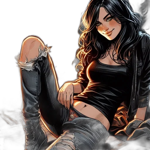 comic book art, concept art, fantasy art, cartoon transparent PNG cut-out