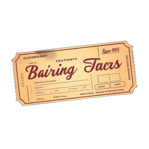 vintage, boarding, pass, ticket transparent PNG cut-out