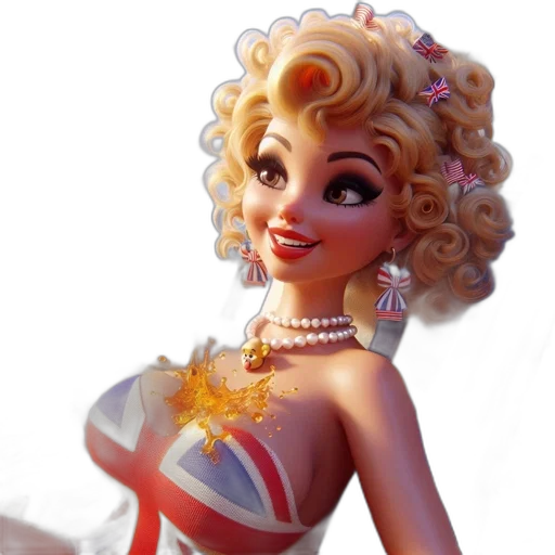 dress, crown, 3d render, concept art transparent PNG cut-out