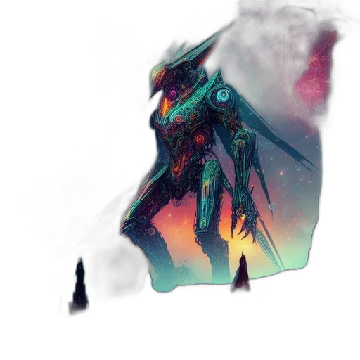 dragon, creature, robot, mask transparent PNG cut-out