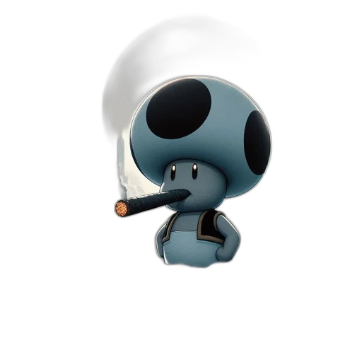 robot, staff, umbrella, 3d render transparent PNG cut-out