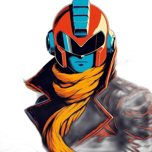 mask, robot, face, jacket transparent PNG cut-out
