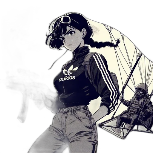 weapon, jacket, umbrella, staff transparent PNG cut-out