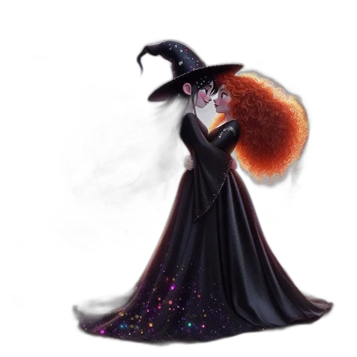 dress, hat, crown, staff transparent PNG cut-out