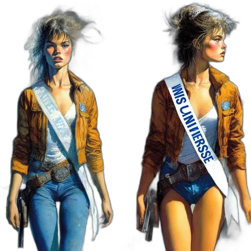 jacket, crown, concept art, comic book art transparent PNG cut-out