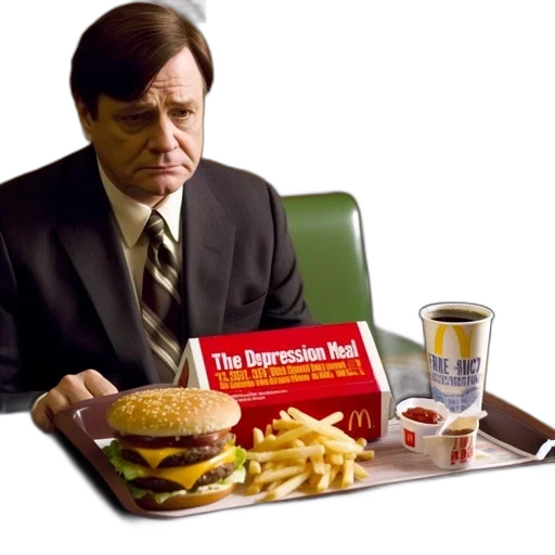 food, photorealistic, man, dark transparent PNG cut-out