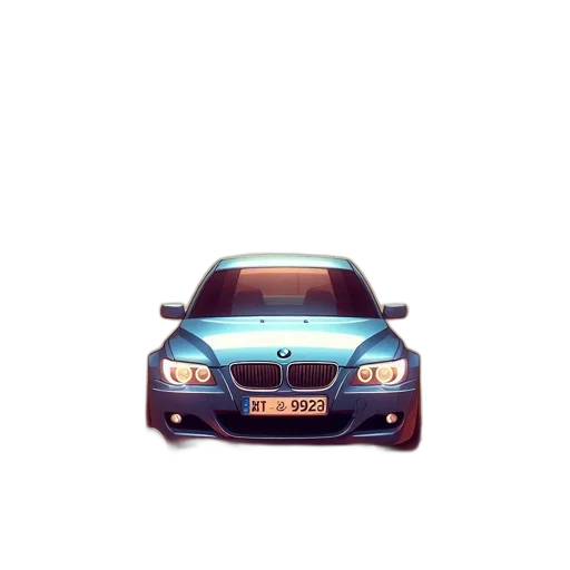 car, 3d render, photorealistic, pixel art transparent PNG cut-out