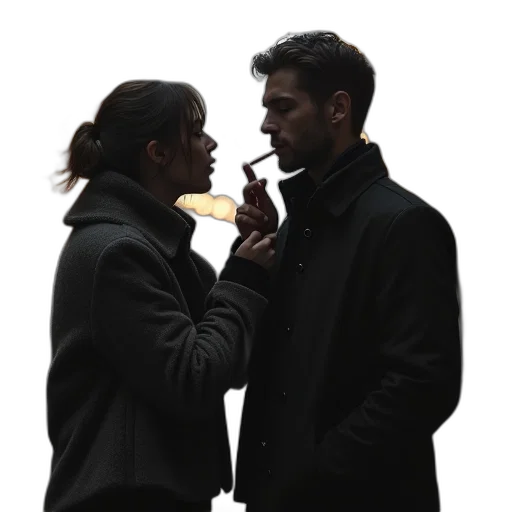 jacket, umbrella, fog, fire transparent PNG cut-out