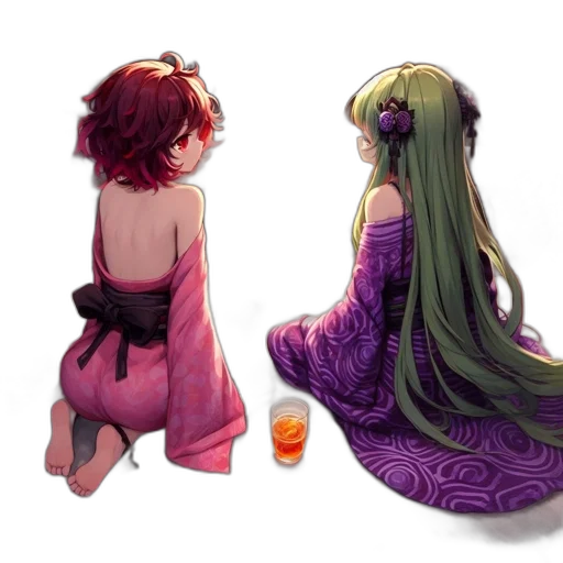 dress, hair, bottle, concept art transparent PNG cut-out