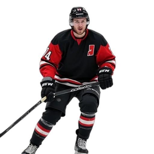 man, black, jersey, white transparent PNG cut-out