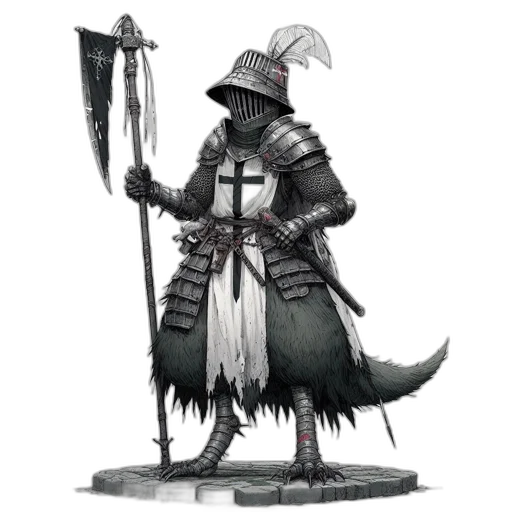 staff, dragon, sword, hat transparent PNG cut-out