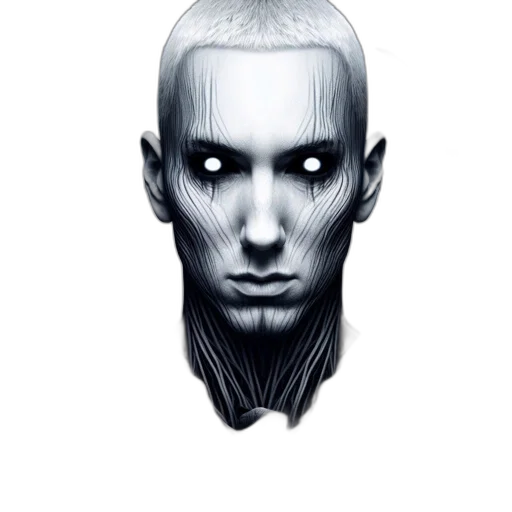 face, mask, robot, creature transparent PNG cut-out