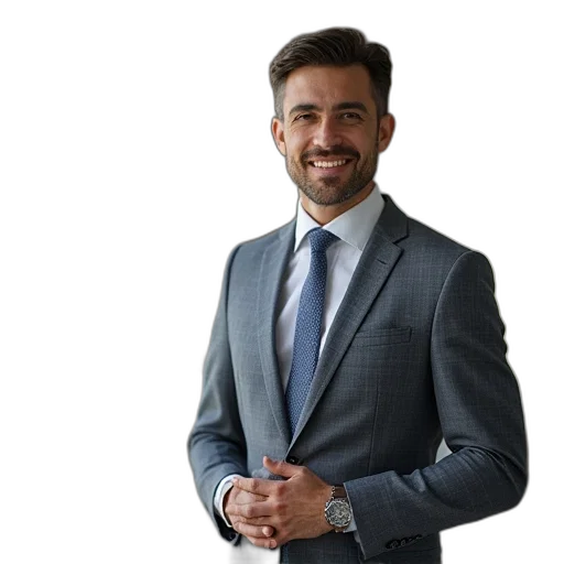 staff, jacket, face, photorealistic transparent PNG cut-out
