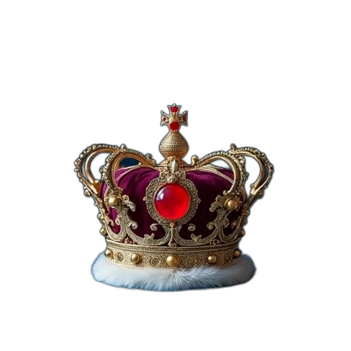 crown, jewelry, hat, staff transparent PNG cut-out