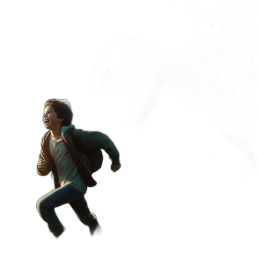 jacket, creature, robot, staff transparent PNG cut-out