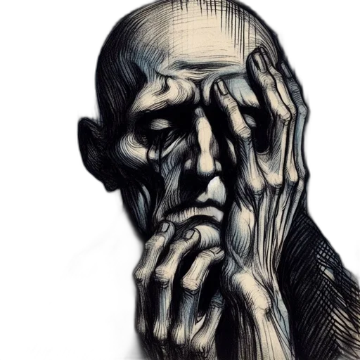 face, mask, creature, photorealistic transparent PNG cut-out