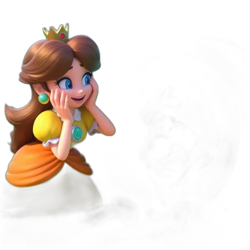 crown, dress, 3d render, concept art transparent PNG cut-out
